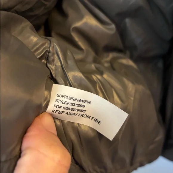 Polo Ralph Lauren Puffer Down Jacket Silver Gray Metallic Winter Women’s Size XL - Picture 8 of 11